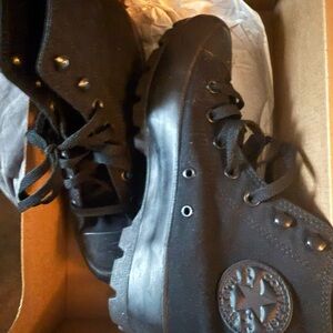 Black High-Top Sneakers